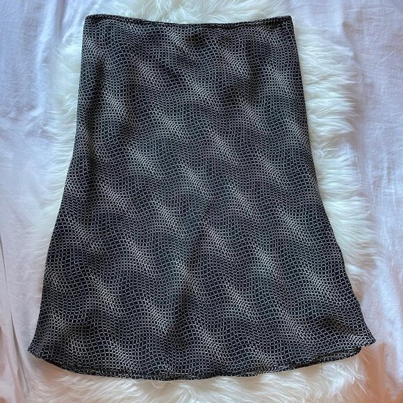Vintage 90s Patterned Midi Skirt - Picture 2 of 6